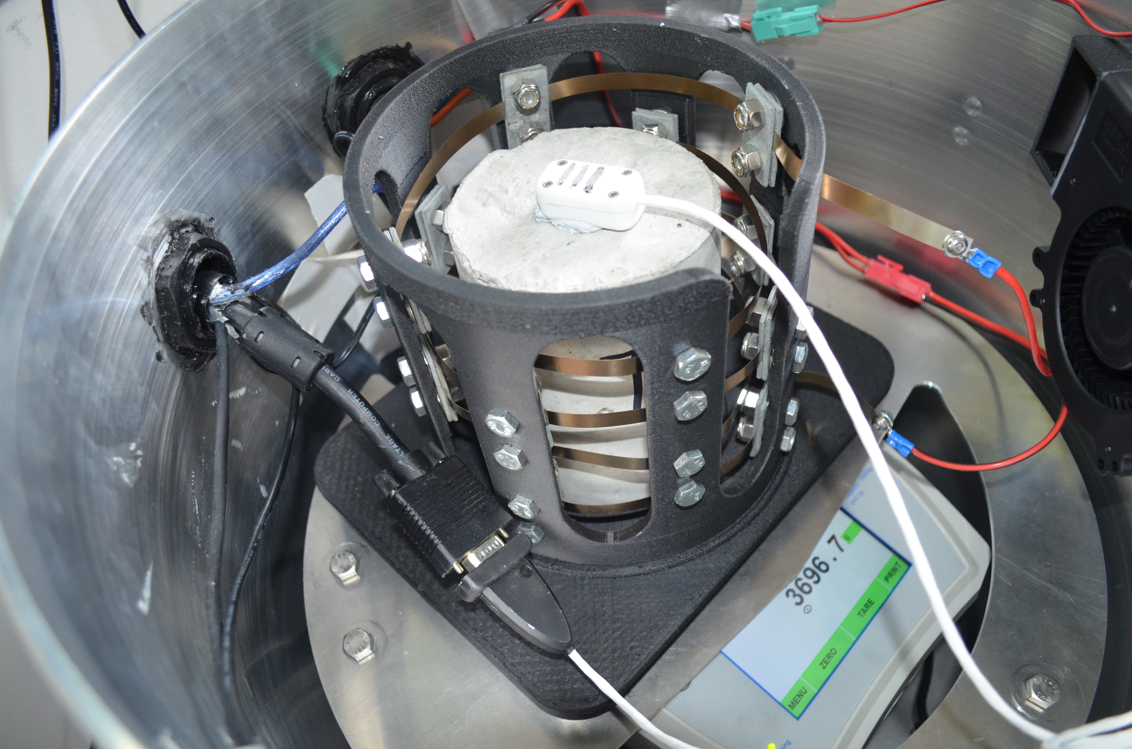 Concrete Sample in Testing Chamber